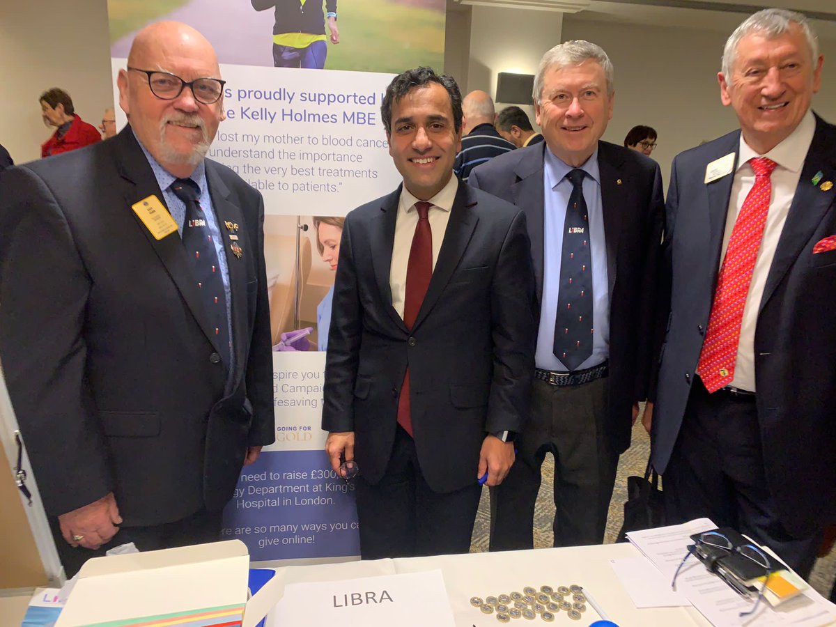 LIBRACharity's tweet photo. LIBRA Trustees and fellow members of Lions Clubs International recently gathered for the organisation’s annual South East convention. We were joined by NHS Clinical Director Roopen Arya, Professor of Thrombosis and Haemostasis @KingsCollegeNHS Read more https://t.co/EIfukZzW2y https://t.co/EC8XsUjyjf