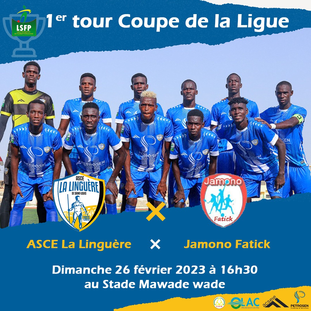 asce_lalinguere's tweet photo. 1er tour coupe de la Ligue #CDL_LSFP #LSFP  
⚽️ ASCE La Linguère - Jamono Fatick 
📆 Dimanche 26 Février 
🕟 16h30
🏟 Stade Mawade Wade
📍 Saint-LOuis

#SambaLinguère #LinguereKessé https://t.co/72rpyMizVy