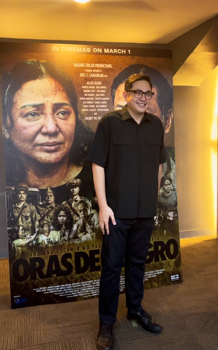 bamaquino's tweet photo. Dumalo kami sa premiere ngayong gabi ng #OrasDePeligro. Mahalagang pelikula ito tungkol sa pagmamahal sa pamilya, bayan, katarungan, at demokrasya. Maraming salamat at congrats sa lahat ng mga naging bahagi nito! Showing na po ito simula March 1. https://t.co/GIeYERvtu5
