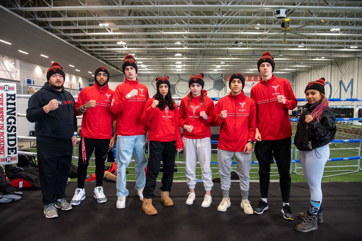 BoxingOntario's tweet photo. Boxing Ontario’s Canada Winter Games Team is heading to Charlottetown, PEI this Sunday to take on the nation at the @2023CanadaGames! 🥊

At the Brampton Cup, many team members received their #GoTeamO kits &amp; gave us a sneak preview of their stylish gear! Thank you @GoTeamOntario! https://t.co/bM0a4qEXdD