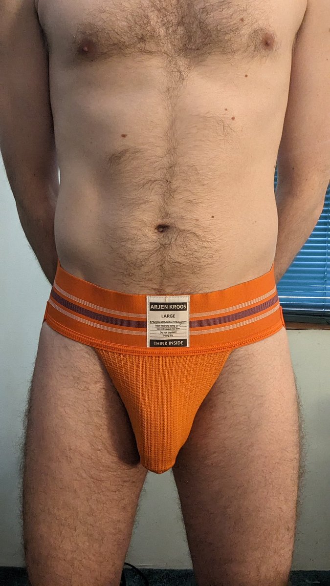 MoresChapman's tweet photo. Happy Thursday everyone my power is out from the ice storm luckily I have a generator so here's what I'm wearing today a Orange AK jockstrap enjoy #jockstrap #jockstrapthursday #hairy #gaybottom #undearwear #gaybear #foreskin #pup https://t.co/8oxTj4yQYx