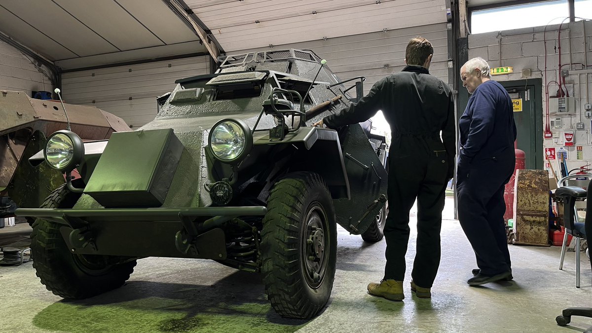 The preparations to move the Sd.Kfz. 222 Ausf. A 4.Serie are almost complete. #restoration #wwii #sdkfz222 #tanks