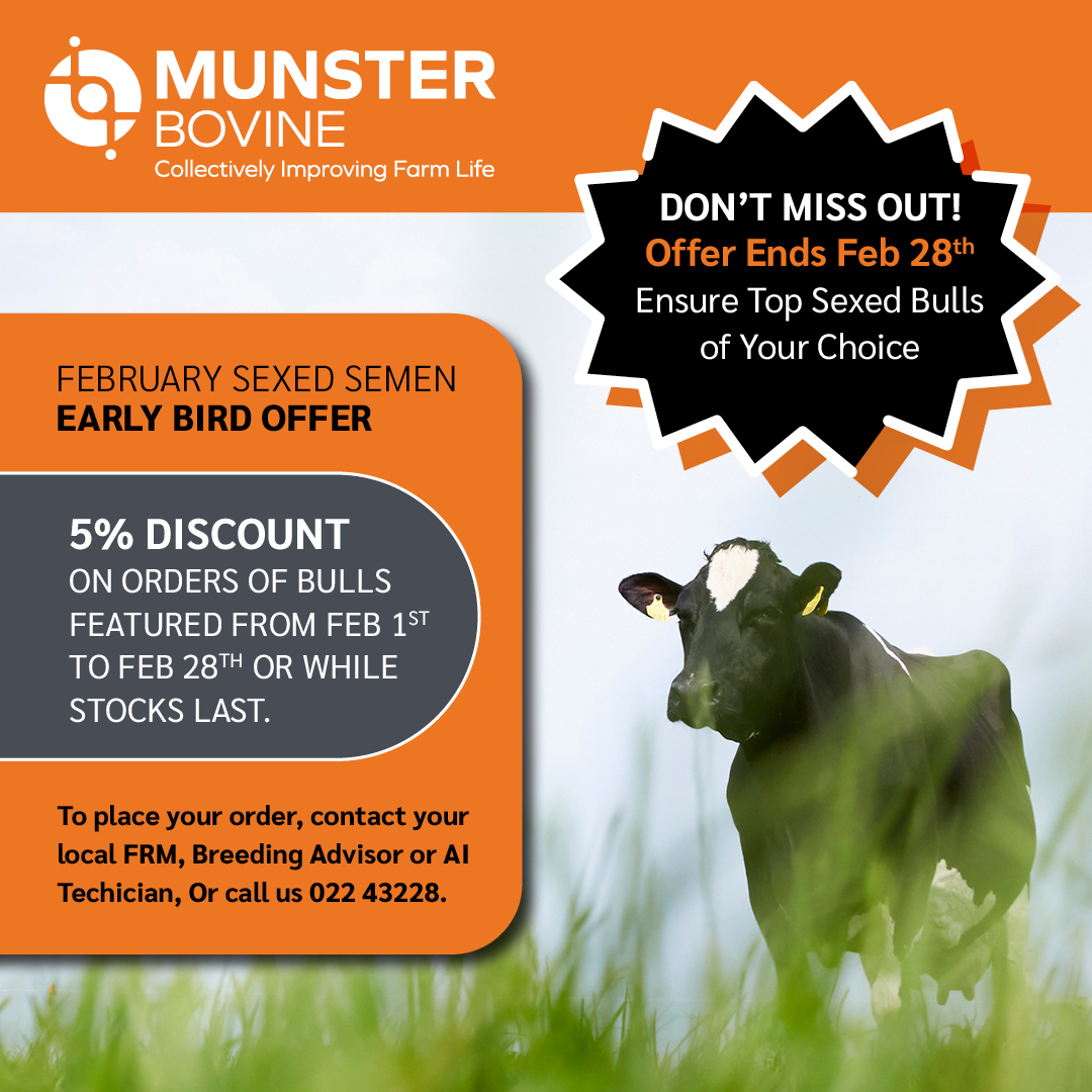 Get a 5% discount on all sexed semen from OUR TOP bulls featured in our Feb early bird promotion. 
Secure your order now of the best sexed semen offering and pay later in the year in equal instalments in June, July, Aug &amp; Sept. 
Contact your local sales rep today to order!
#sale