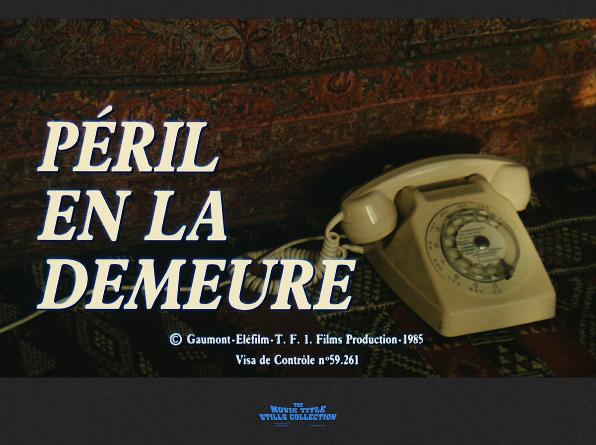 Michel Deville (1931 – 2023)

PÉRIL EN LA DEMEURE / Death in a French Garden (1985) title sequence
annyas.com/screenshots/up… #TitleSequence

Title design: Michel François

Directed by: Michel Deville Starring: Anémone, Richard Bohringer, Michel Piccoli, Nicole Garcia