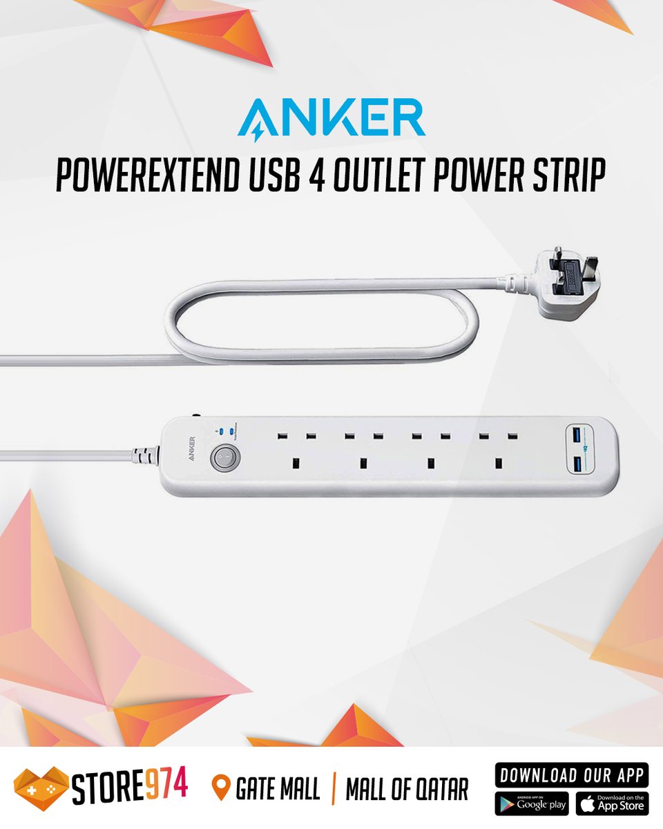 The Anker PowerExtend USB 4 Outlet PowerStrip is a High-Speed USB Power Strip with 2M Cable. It can charge 2 devices via the 2 USB-A ports, 4 AC outlets to power-up other devices and protects against power surges. It features overload protection and grounded protection.
QR 109