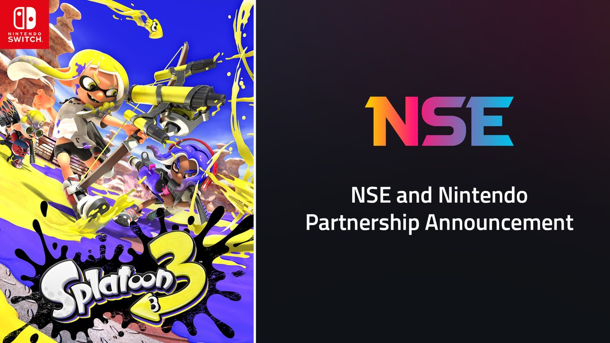 nse_gg's tweet photo. 📢 Get ready to ink up the Splatlands! #Splatoon3

We are bringing you more online and live in-person events in the Splatoon 3 - University Championship.

Ink, dive, swim, and splat your way to be crowned our champion, live at @IGFestUK

👉 Find out more: https://t.co/adgIzu1eR5 https://t.co/JWtVYHnKLk