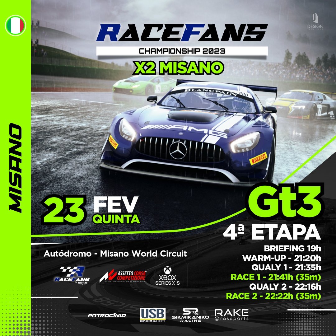 Lcunha17's tweet photo. Hoje tem mas uma etapa do Campeonato Race Fan. Maior competição Gratuita e com premiação na plataforma @Xbox #Gt3 #Gt4 #IntercontGTC #GTWorldChEu #supercars #XboxSeriesX #XboxSeriesS https://t.co/nMzka0iPlN