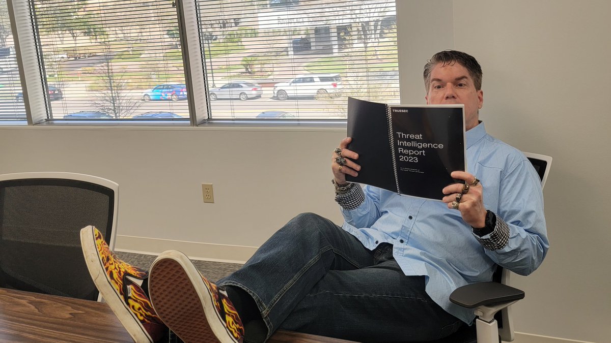 You know the new <a href="/Truesec/">Truesec</a> Threat Intel Report is good when you catch <a href="/jaysonstreet/">Jayson E. Street 💙 🤗💛</a>  sitting still for 30 minutes...
x.com/Truesec/status…
#Truesec #Cybersecurity #threatintel