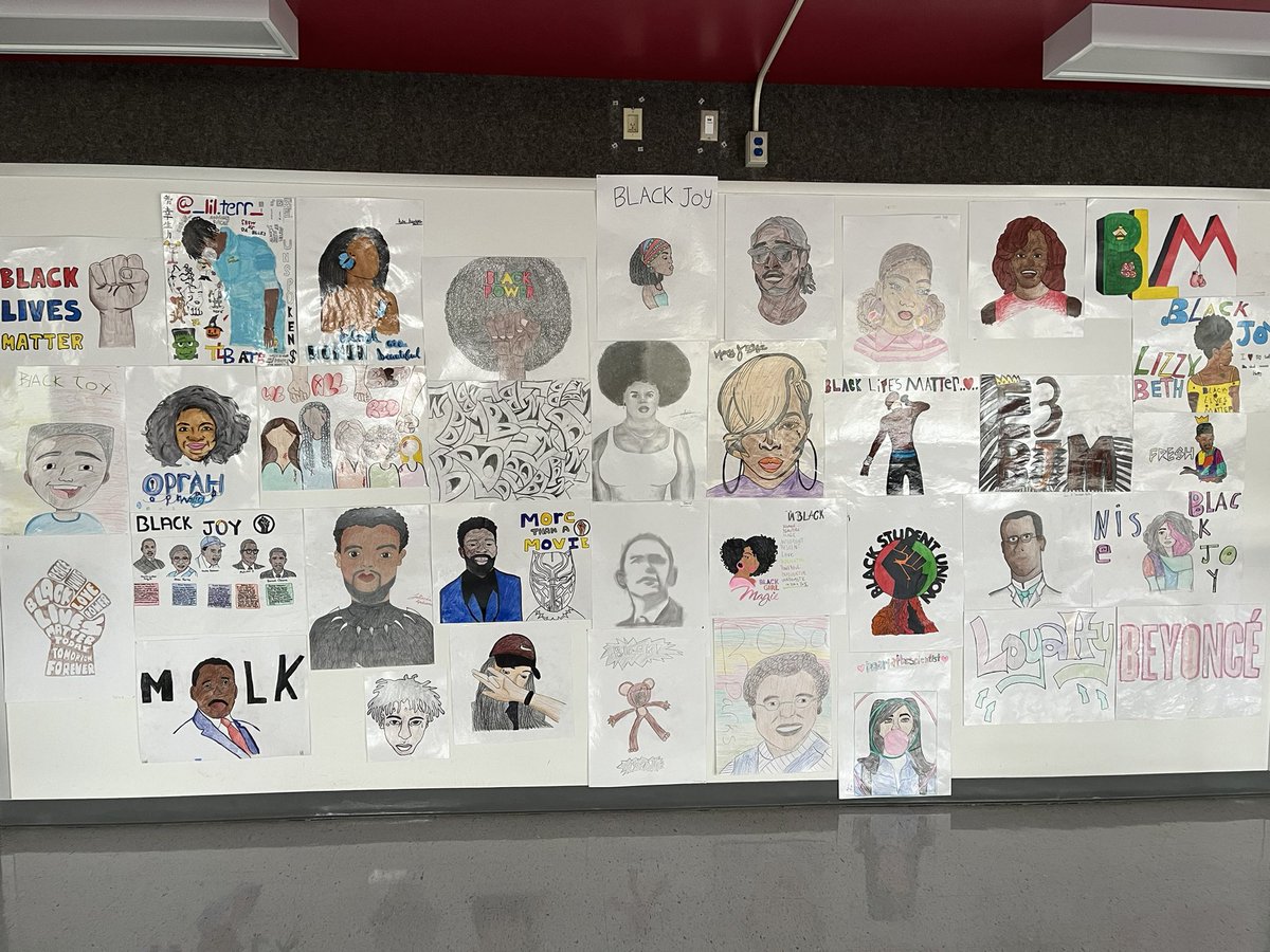 Great seeing the Black History month student artwork <a href="/Waggener_JCPS/">Waggener High School</a> <a href="/PrincipalHitch/">Dr. Sarah Hitchings</a>!