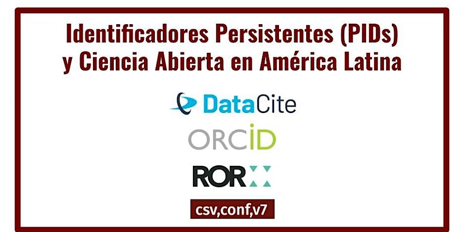 biblio_uca's tweet image. Identificadores Persistentes (#PIDs) y la Ciencia Abierta en América Latina.
Un evento enteramente dedicado a los identificadores persistentes y la ciencia abierta en América Latina, con @DataCite , @ORCID_Org  y @ResearchOrgs . 

Inscripciones: eventbrite.com/e/identificado…