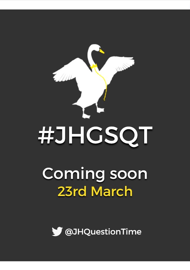 JHQuestionTime's tweet image. Get the date in your diary!

Thursday 23rd March 2023...

@JHGSHW #JHGSQT #Politics