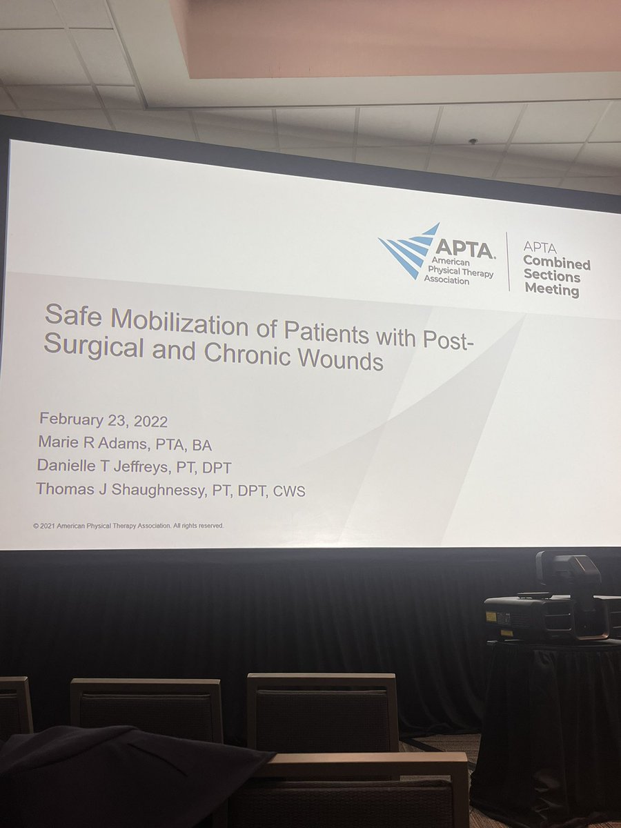 PTs are crucial to maximizing outcomes for patients with surgery, pressure ulcers, and burns #APTAcsm <a href="/AcuteCareAPTA/">APTA Acute Care</a>