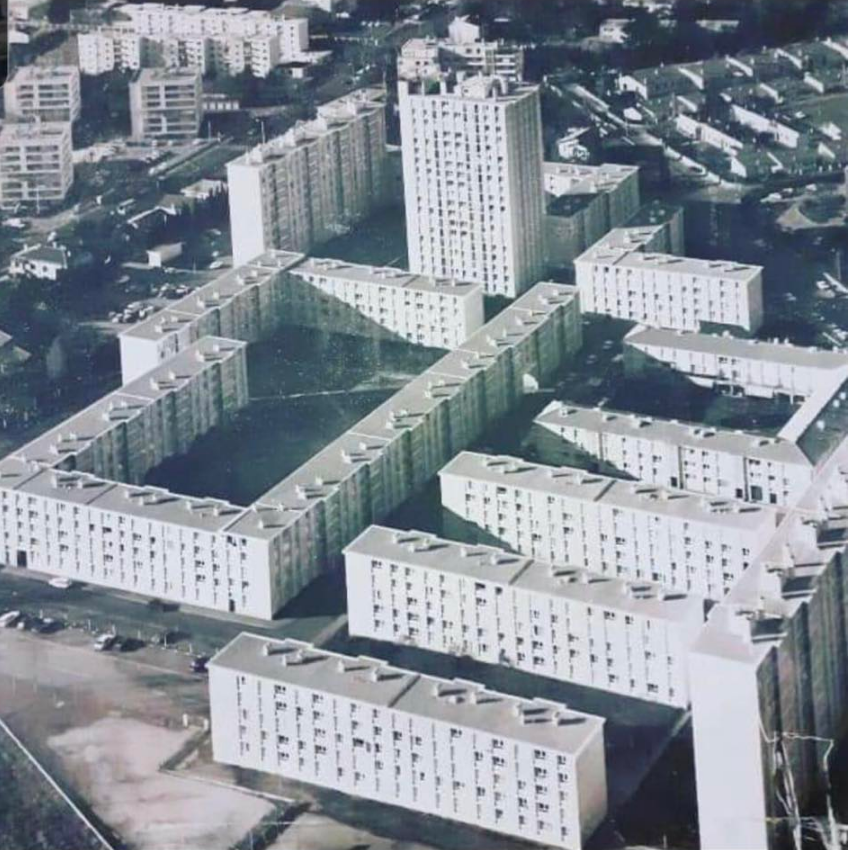 Mémoire2Ville on Twitter "34 Montpellier 1968 la cité moderne HLM du Petit bard le Square Henri
