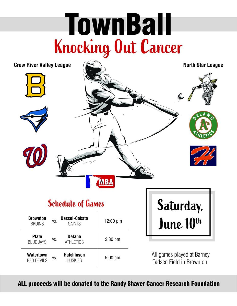 Kovar_HJsports's tweet image. Brownton to host Townball Knocking out Cancer Day #HJSports #CRVL 

crvlbaseball.com/brownton-to-ho…
