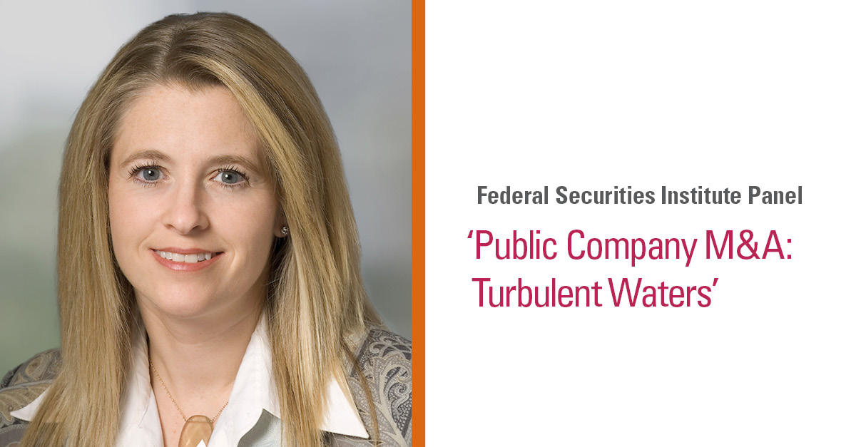 On March 2, Audra Cohen will speak at The Business Law Section of the Florida Bar’s Federal Securities Institute. Audra will join the panel, “Public Company M&A: Turbulent Waters,” to discuss the state of the M&A market. Learn more and register: member.floridabar.org/s/lt-event?id=… #SullCrom