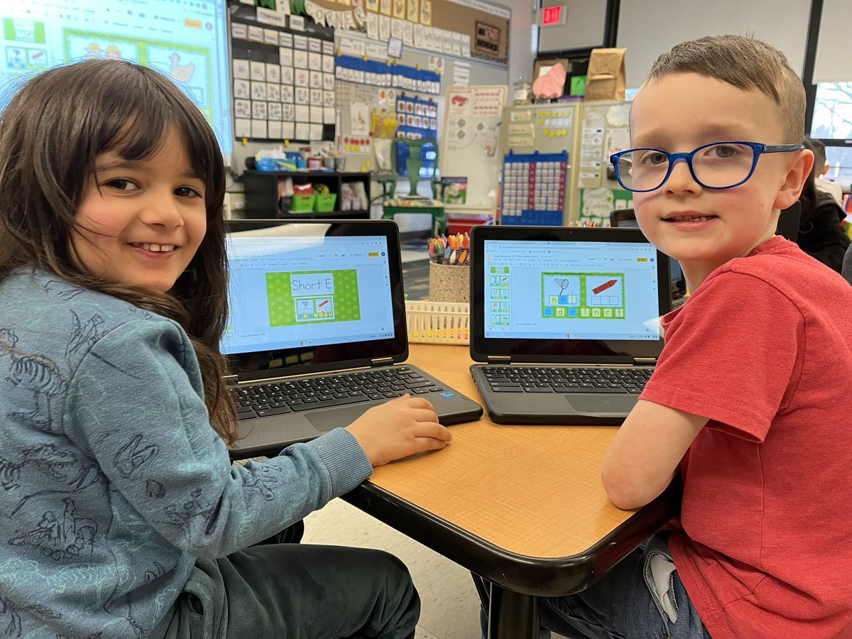 No better way to start my day than <a href="/ChurchvilleElem/">ChurchvilleCR</a> with some of my favorite Kindergartners! We used <a href="/Seesaw/">Seesaw</a> to practice beginning sounds, rhyming words, &amp; vowels. Total superstars! 🤩🤩