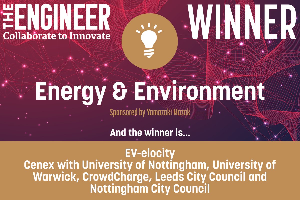 ✨Live from the #C2I2022 Awards
Now for our winner in the Energy &amp; Environment category – Kindly sponsored by Yamazaki Mazak
And the 2022 winner is…EV-elocity 🏆 Amazing! 👏