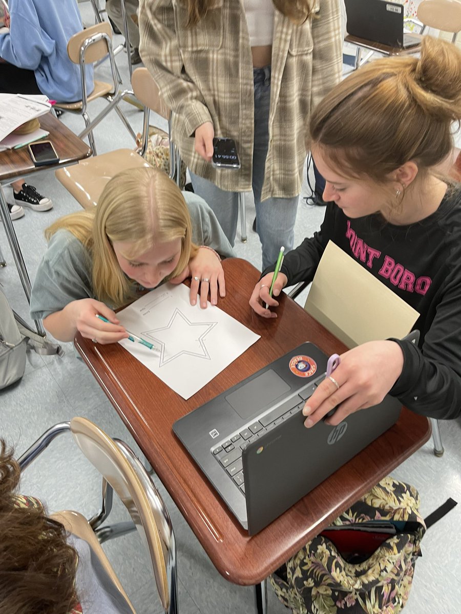 PPBHSPsych's tweet photo. Learning about types of memories and recreating patient H.M.’s (who had his hippocampus removed) star tracing experiment.  We figured out why he was successful on this task after consecutive tries when he couldn’t process memories. #pantherpath #APPsych https://t.co/TDGbbGvC5K