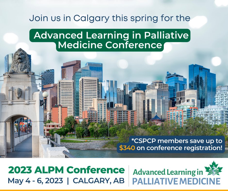 Come hang out with us and a bunch of other truly amazing #PalliativeCare professionals in Calgary May 4-6. 
From clinical care to health services, research and education there’s over 30+ sessions and events to participate in. See you there ⏩ cspcp.ca/conference