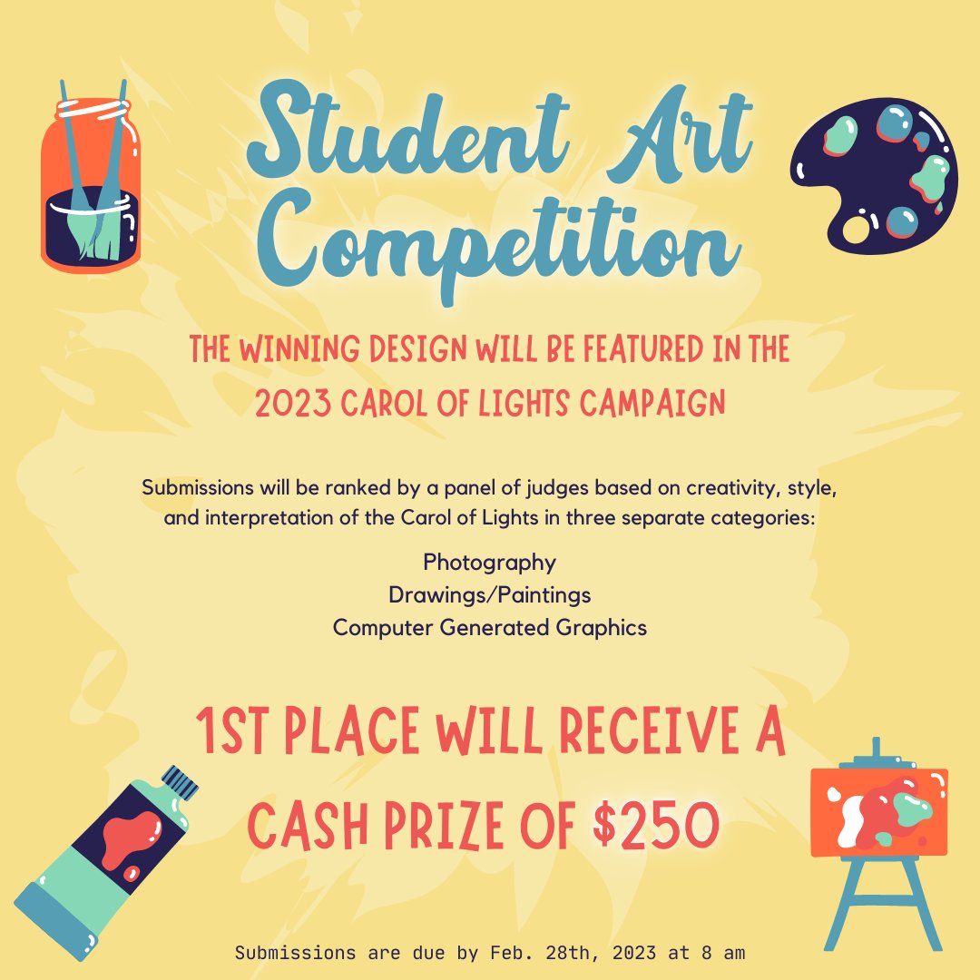 Get your creative juices flowing and help design the 2023 Carol of Lights Campaign! Submit your ideas to the link in our bio, or go directly go to housing.ttu.edu/forms/carolofl…. Good luck!
