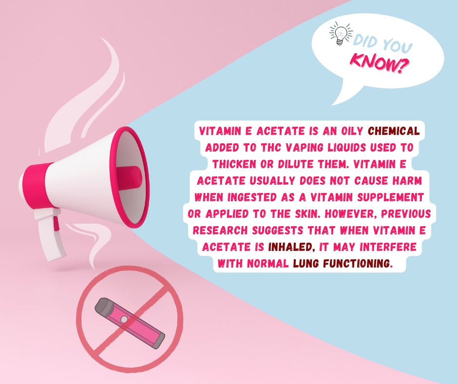 antivapingchamp's tweet photo. Fact! Vitamin E may be good for your skin but definitely not for your lungs.
#UCLAAntiVapeChamps #UCLAAntivapingChampions #UCLAHealth #CAHealth #QuitVaping #Vapes #Vape #Vaping #LungHealth #FlavoredTobacco #Tobacco https://t.co/1N3Mvvz5UI