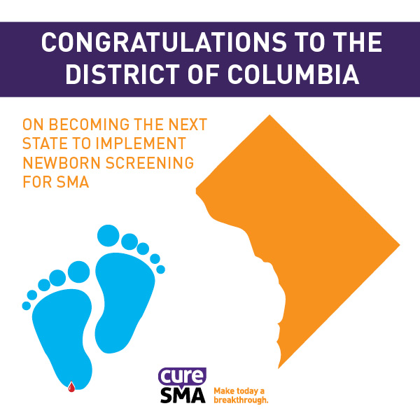 CureSMA's tweet photo. District of Columbia Starts Screening for SMA During Rare Disease Month; this addition of DC now means that 99% of all babies born in the United States are screened for SMA!

https://t.co/sx4wom5yGl https://t.co/7Ei4cAMoIW