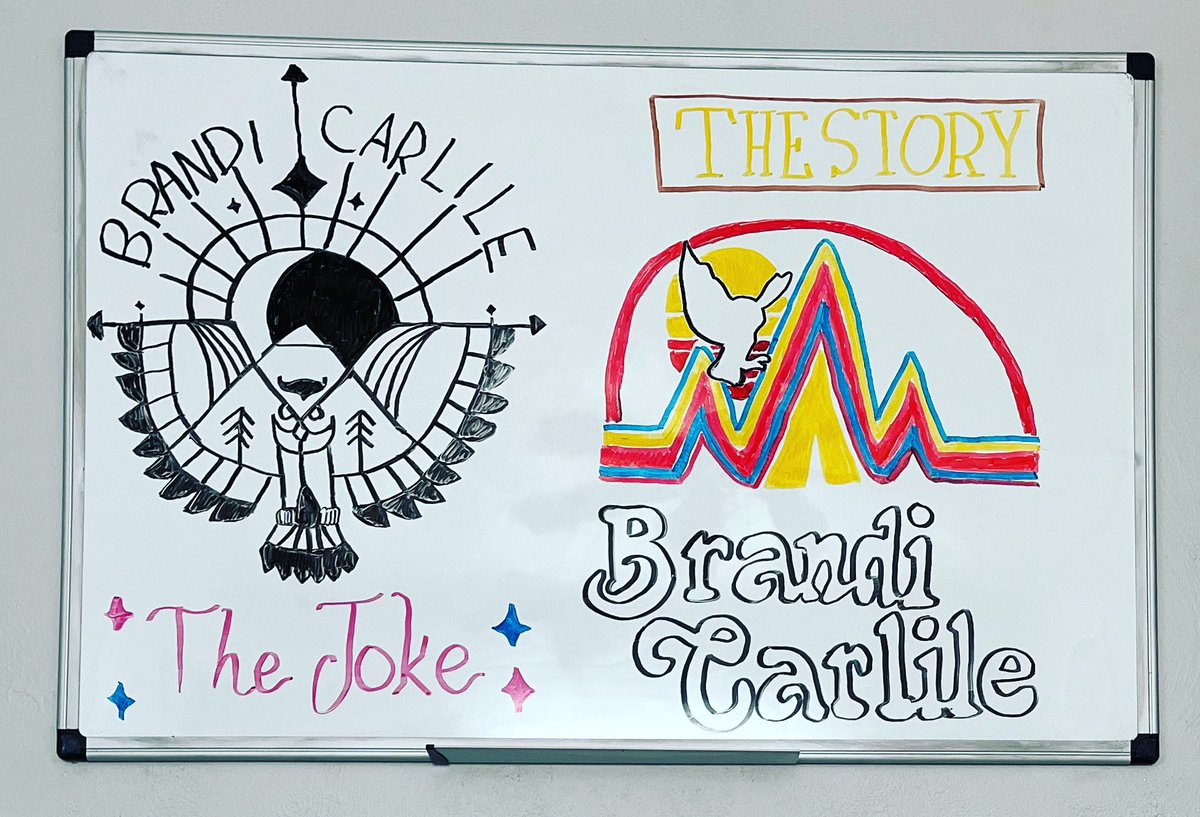 Today’s dry erase marker art is inspired by one of my now favorite musicians, <a href="/brandicarlile/">Huy Hoang</a> . “The Story” and “The Joke” are so powerful! I’m also low key upset with my friends who knew about Brandi Carlisle’s music and didn’t tell me before now how awesome it all is! 😏