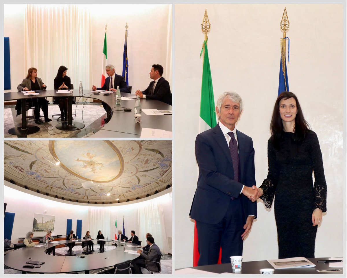 Excellent exchange of views w/🇮🇹Minister for Sport & Youth @andreaabodi⤵️ ✔️#EuropeanYearOfYouth legacy ✔️@EuSport impact🔄#BeActive, #HealthyLifestyle4All &🔜Sport & Innov’ Summit! ✔️🇪🇺Solidarity Corps for🇮🇹youth 🤝Innovation, sport & health at the core of shared ambitions.