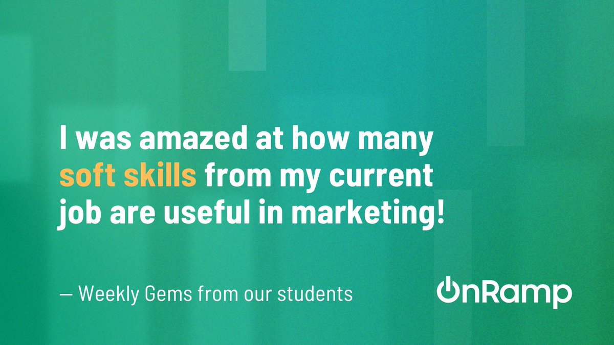 For this week's 💎 If you're on the fence about if #digitalmarketing is a good fit, don't discount your soft skills. Marketers need technical skills, but also skills like...
💻 Strong communication 
❓ Problem solving &amp; critical thinking
🏆 Leadership skills &amp;  more!
#ABTech