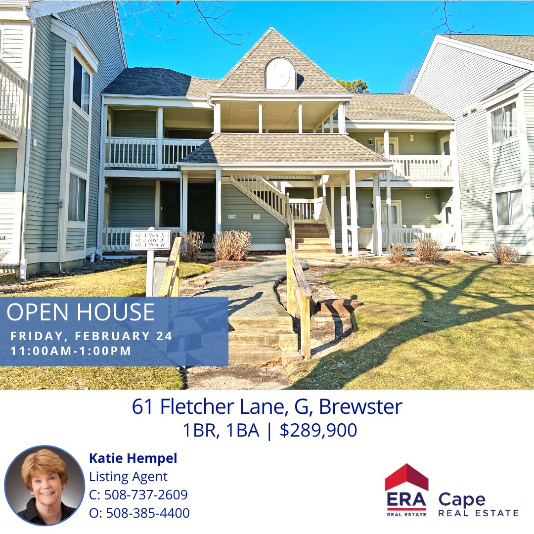 CapeCodERA's tweet image. FRIDAY OPEN HOUSE! Come see this adorable condo in Ocean's Edge. ☀️ Bright and sunny this unit has it all! 

Katie will be available from 11:00 am - 1:00 pm to give you a tour!

See more: capecodera.com/listing/223004…

#openhouse #capecodcondo #oceanedgecondo #capecod