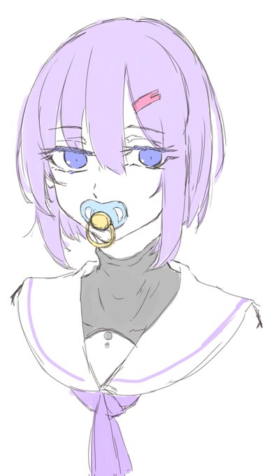 「purple neckerchief short hair」 illustration images(Latest)