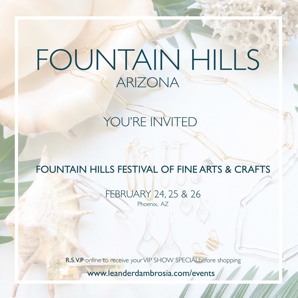 LeanderMeander's tweet photo. Coming up this weekend! If you're lucky enough to be in gorgeous Fountain Hills this weekend I hope you'll come out for a huge weekend of art, jewels and shopping local
FEBRUARY 24, 25 &amp; 26
💌
R.S.V.P &amp; get a VIP show special before you shop at https://t.co/hDwV9G6TBt  https://t.co/RHWuc232oK