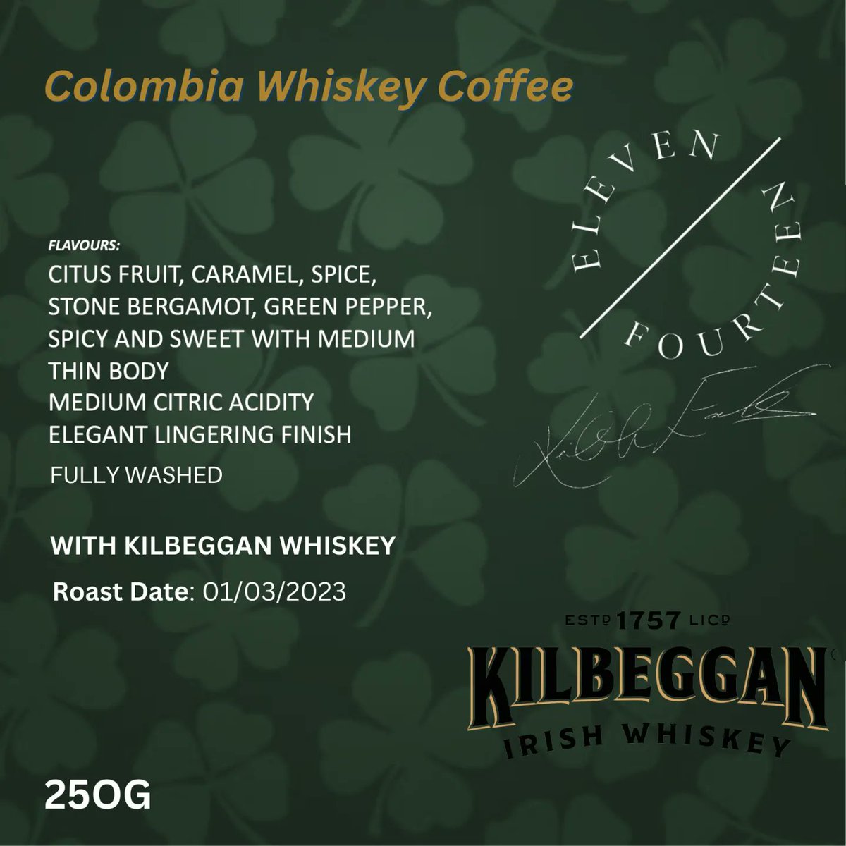 ✨️Limited Edition✨️ Pre Order Now Shipped in time for St. Patrick's Day Coffees best Collaboration @Kilbeggan, @Eleven14Coffee & @KEITHEARLS87 #whiskeycoffee #irishcoffee #Eleven14 #kilbegganwhiskey #irishbusiness #LimitedEdition #perfectblend