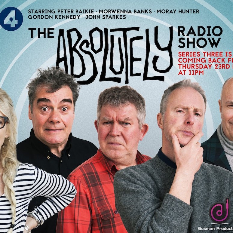 gordongkennedy's tweet photo. THE ABSOLUTELY RADIO SHOW, SERIES 3 IS BACK. 11PM TONIGHT ON @BBCRadio4 
Frank, Calum, The Little Girl, Stoneybridge Council and The News News News Team will be there... WILL YOU? https://t.co/A9hNdtTImP