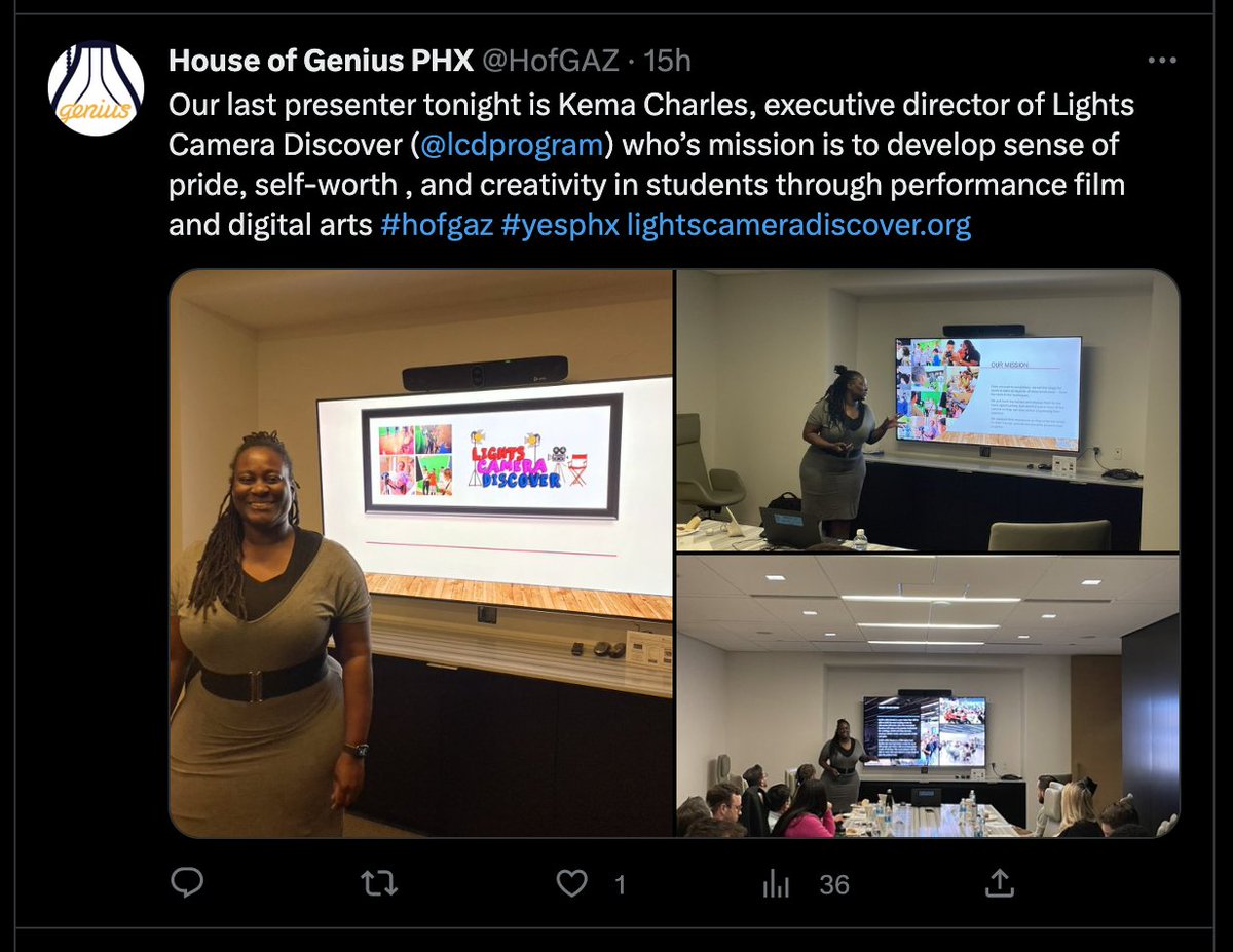 #HofGAZ back at it in #dtphx for the February event last night with a presentation by <a href="/cjcornell/">CJ Cornell</a> on 5 fundraising keys plus pitches from braidbabes and <a href="/lcdprogram/">Lights Camera Discover</a>. 

The last Wednesday of the month is always a great night in #yesphx!