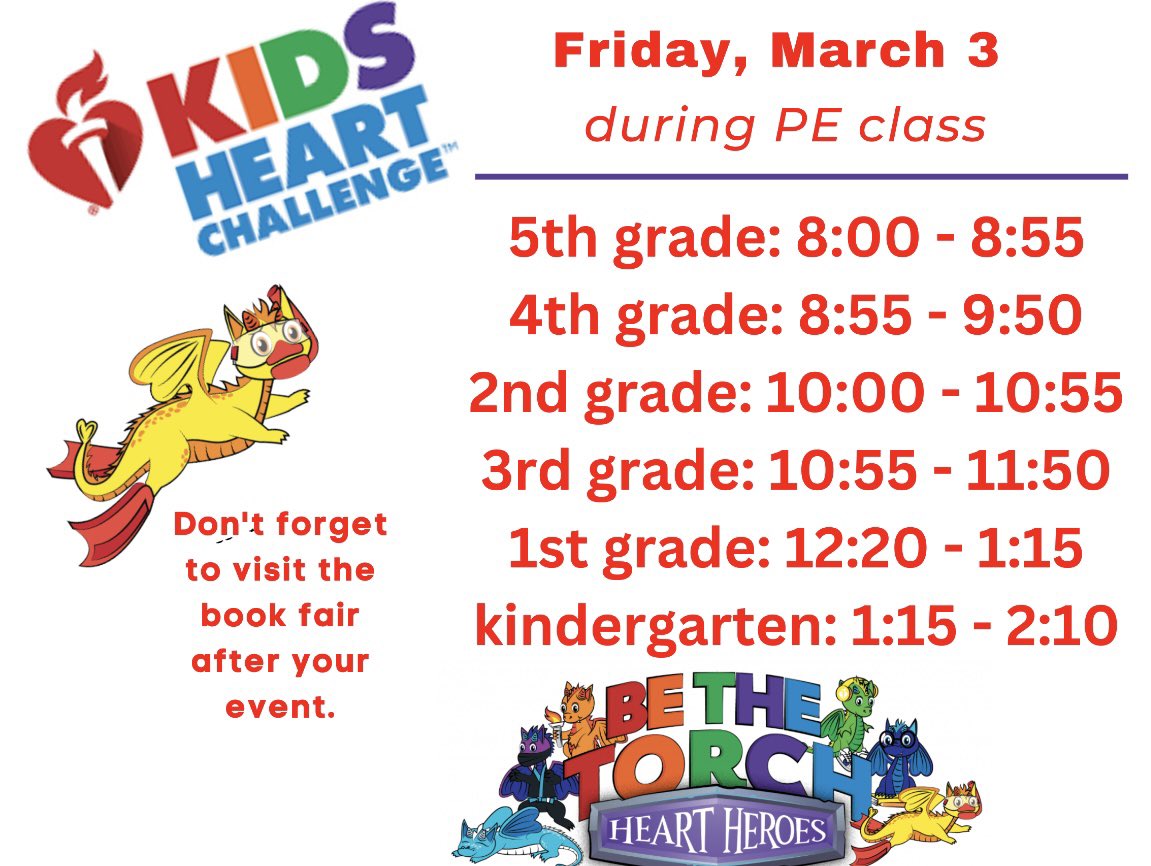 Our Kids Heart Challenge is in full swing! There is still time to help the American Heart by making a donation. We are also looking for volunteers to help support our Family Fun Run next Friday. Hope to see everyone there! <a href="/HumbleISD_DWE/">Deerwood Elementary</a> signupgenius.com/go/70a0d4fa4ad…