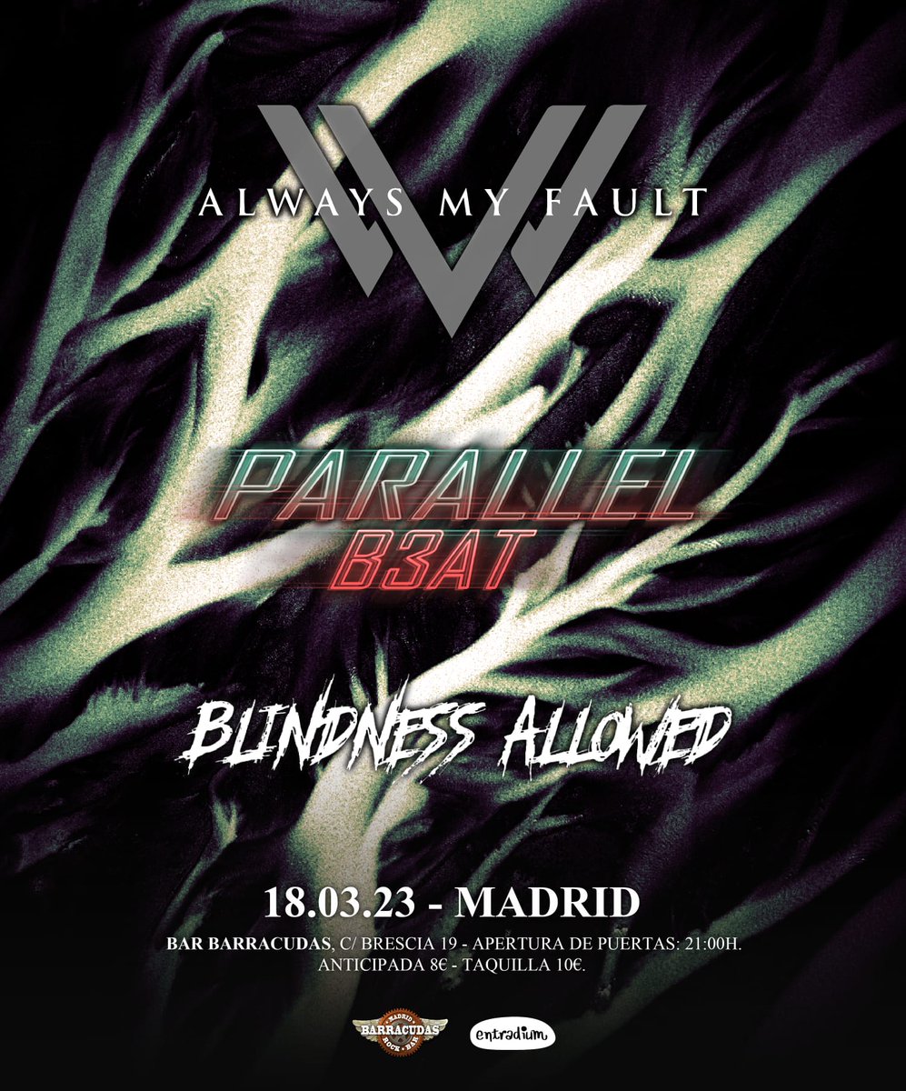 Por fin volvemos a la carga con los concis!!
Podéis pillar la entrada en este link
entradium.com/events/always-…