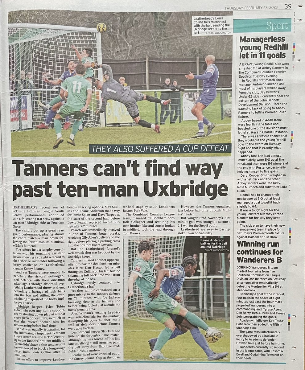 Full Frame Sport 📷 (@fullframesport) on Twitter photo @c_woodington27 gets 2 📷📷 in this week’s <a href="/newsmolevalley/">Mole Valley News</a>.
<a href="/LeatherheadFC/">Leatherhead FC</a>
<a href="/IsthmianLeague/">The Pitching In Isthmian League</a>
<a href="/nonleaguevol/">Non-League Volunteers</a> @c_woodington27 gets 2 📷📷 in this week’s <a href="/newsmolevalley/">Mole Valley News</a>.
<a href="/LeatherheadFC/">Leatherhead FC</a>
<a href="/IsthmianLeague/">The Pitching In Isthmian League</a>
<a href="/nonleaguevol/">Non-League Volunteers</a>
