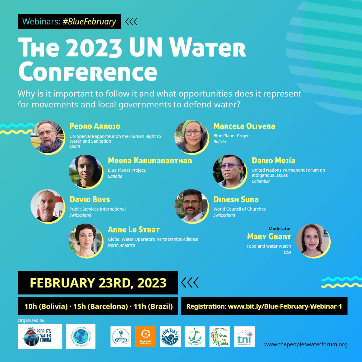 ESFCatalunya's tweet photo. 🙋♀️ In a few moments we will start the webinar "The #UNWaterConference2023: Why is it important to follow it and what opportunities does it represent for movements and local governments to defend water?"
📺Follow it live on youtube: https://t.co/utA3nXhGAm
#BlueFebruary https://t.co/vqKYLEabsa