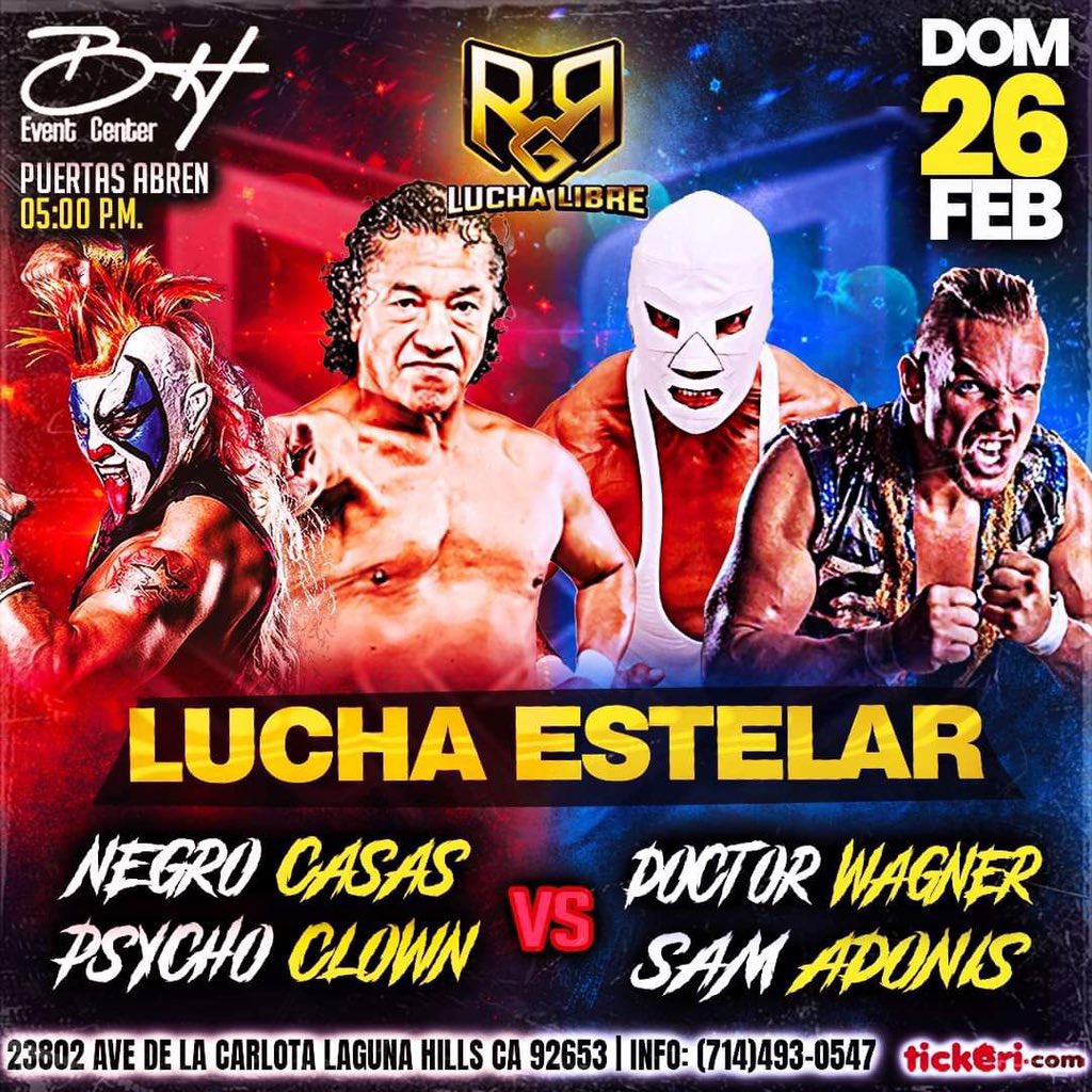 Sam Adonis (@realsamadonis) on Twitter photo WEST COAST WEEKEND!!!
Saturday
2.25.2023
Rio Linda California
<a href="/level_wrestling/">NextLevelProWrestling</a>
Sunday
2.26.2023
Laguna Hills California
#RGRLuchaLibre
#ElRudoDeLasChicas
#ReyDeReyes WEST COAST WEEKEND!!!
Saturday
2.25.2023
Rio Linda California
<a href="/level_wrestling/">NextLevelProWrestling</a>
Sunday
2.26.2023
Laguna Hills California
#RGRLuchaLibre
#ElRudoDeLasChicas
#ReyDeReyes