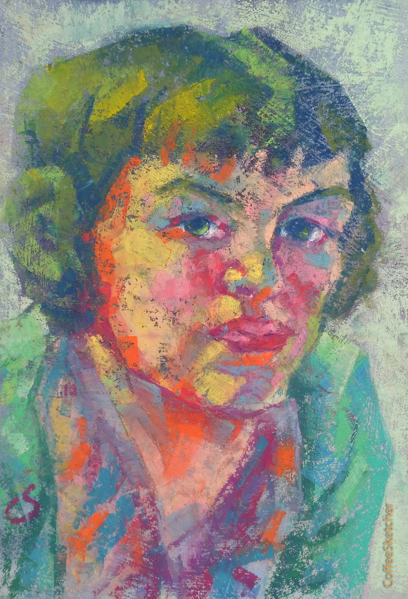 Girl with Fruit by Dorothy Johnstone, 1923 
#PortraitChallenge from @StudioTeaBreak
#pastelart #pasteldrawing #coffeesketcher #cs #oilportrait #oilpastel #thursday #englishpainter #DorothyJohnstone