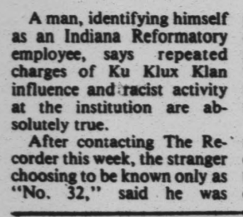 ThePendleton2's tweet photo. The legacy of white supremacist guard terror at Pendleton led directly to the '85 Uprising. 2 years before the beating that sparked the Uprising, an anonymous whistleblower tried to call out Klan activity among guards. Sanctioned from the top, the Sons of Light grew in secrecy 🧵 https://t.co/FsUqo09aR1