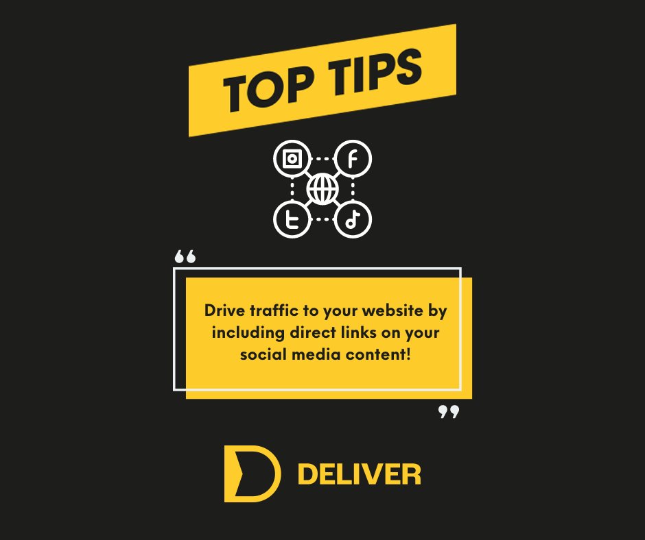 DeliverMediaLtd's tweet photo. When #marketing your business online, never underestimate the power of social media. Here's one way to utilise these platforms in this weeks #toptip!
Example: Click here to discover how @Delivermedialtd can help with your social media marketing ⤵️
https://t.co/idaZsHPyWf https://t.co/4JfRsgOOE0