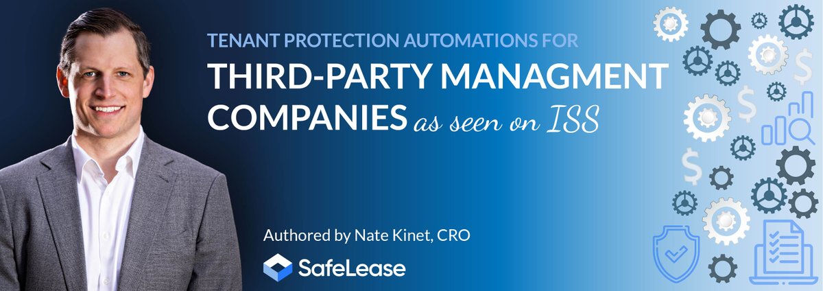 SafeLeaseHQ's tweet photo. SafeLease CRO Nate Kinet guides third-party management companies through the tech-enabled automations necessary to achieve tenant protection success. Read the article on ISS: https://t.co/VvwE2fTl3Q #selfstorage #thirdpartymanagement #tenantprotection https://t.co/TnwKxz9Opw