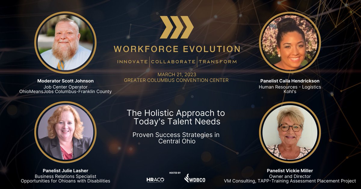 ✔️ The recent paradigm shift in talent recruitment reflects the evolution of business. This panel will share how to setup emerging talent for success by overcoming obstacles.   

👉Tickets - wdbco.org/projects-speci…  

 Workforce Evolution hosts: @OfficialHRACO &amp;@WDBCentralOhio