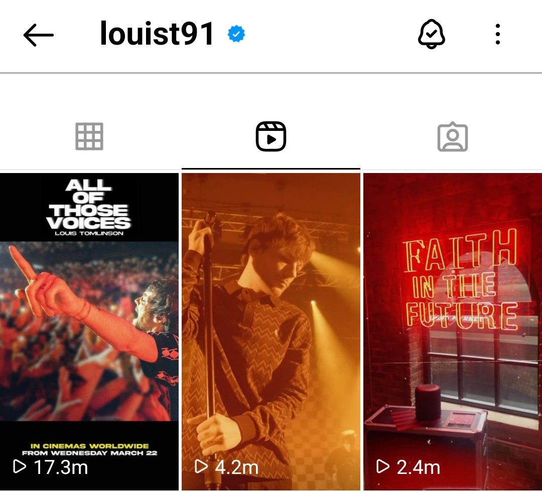 LouisWT91World's tweet photo. 📱| After 24 hours, the trailer for the #AllOfThoseVoices documentary reached 17.3M views on Instagram, making it the most watched video on Louis Tomlinson's Instagram! https://t.co/gtFnUoQbrE