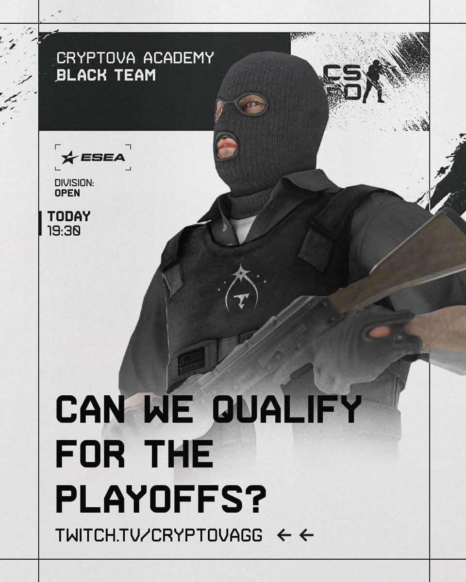 cryptovaesport's tweet photo. Dokážou hráči naší academky postoupit do play-off @ESEA Open? 🔥

Doraž dnes v 19:30 fandit na https://t.co/QfuU2GONxt. Hrajeme proti týmu Inductiv. 😎

#tothemoon🚀 #cryptova #newdirection #OVAwin https://t.co/aBPkNsPo6Y