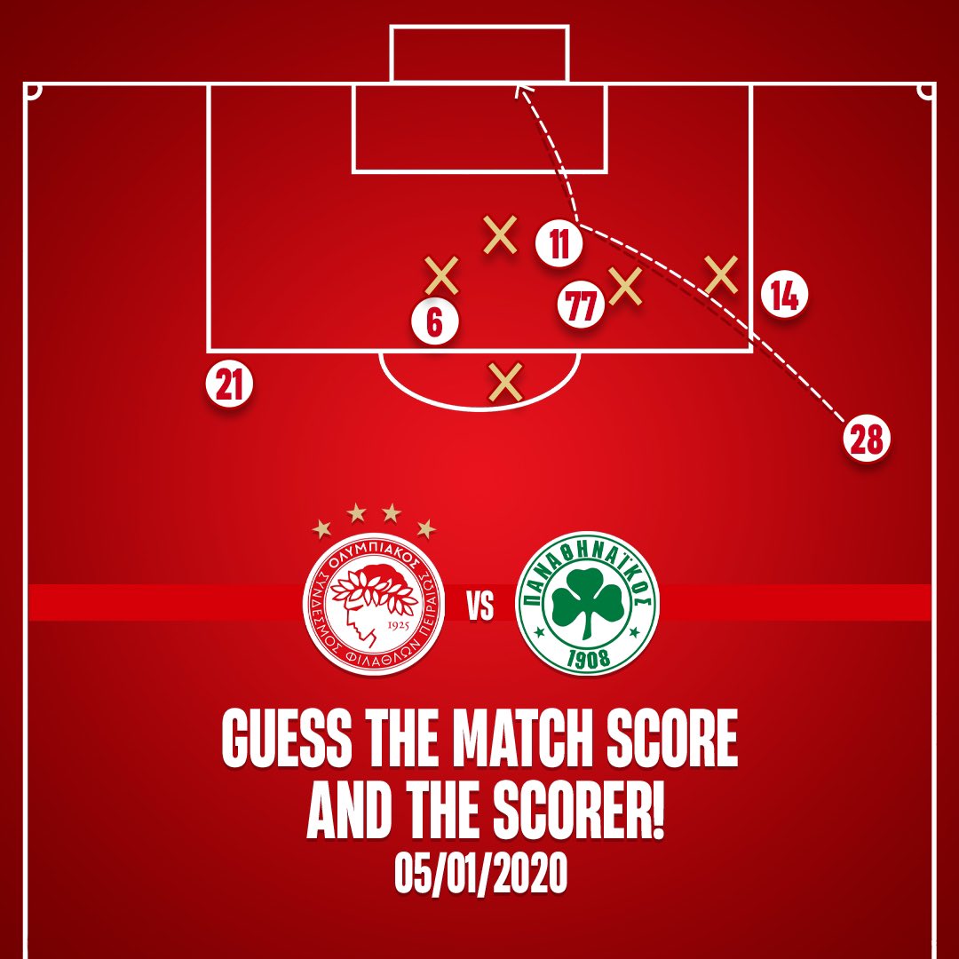 Olympiacos FC on Twitter "🔴⚪🤔Πείτε μας το σκορ του αγώνα και τον