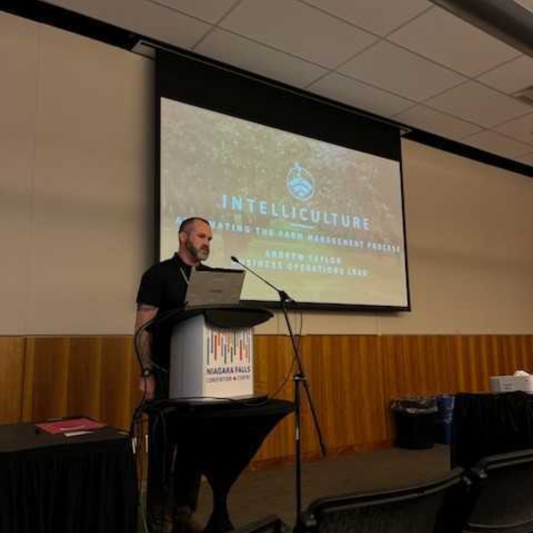 IntelliCulture's tweet photo. The team had a great time on the @ofvc1 technology panel among the company of @carbon_robotics @verdantrobotics @naiotech 🤖
There's still time to visit us at booth 1113 today!
#OFVC https://t.co/IUlPMh3Tq3