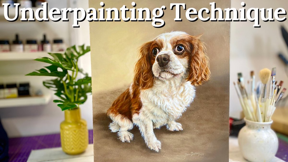 Mazartstudios's tweet photo. I hope you enjoy this time-lapse of The Portrait of Bailey.  This painting took over 16 hours to paint, but I have condensed this into a very digestible 20 mins or so.  Grab a brew and enjoy - thanks for watching.  https://t.co/bq0BlG3eKB https://t.co/uBZRWtCoEi